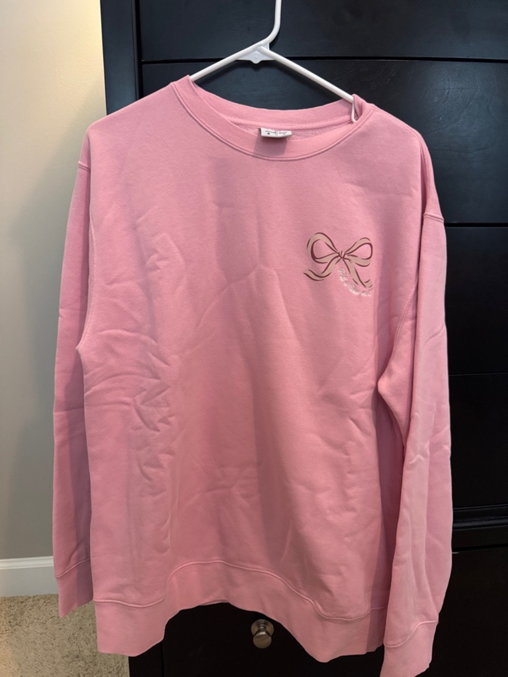 Living Fully Co. Christmas Pink Gift-Print Crewneck Sweatshirt - Picture 4 of 7